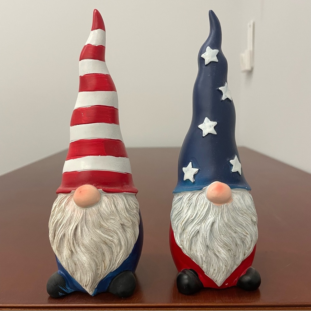 Americana/July4th Patriotic Gnomes Resin Figurines